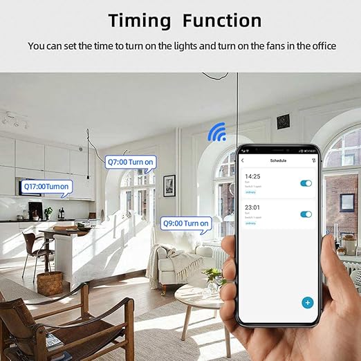 Smart WiFi Wireless Relay Switch Module, Tuya 4CH AC 85-250V/ USB 5V Smart Life Remote Control Dry Contact Momentry Switch Compatible with Alexa and Google Home
