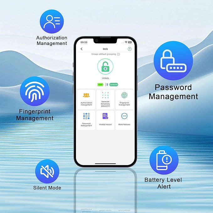 Smart Lock Box Fingerprint APP Bluetooth eLinksmart Electronic Key Safe with Digital Code, Weatherproof for Outdoor Wall/Door Mount - Large Capacity Key Hider for Realtors Airbnb Hosts Garage Security