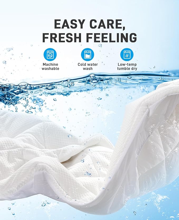 PERLECARE 4 Inch Dual Layer Full Mattress Topper for Pressure Relief, 2.5 Inch Cooling Egg Crate Gel Memory Foam Plus 1.5 Inch Pillow Top Cover, Soft with Deep Pocket