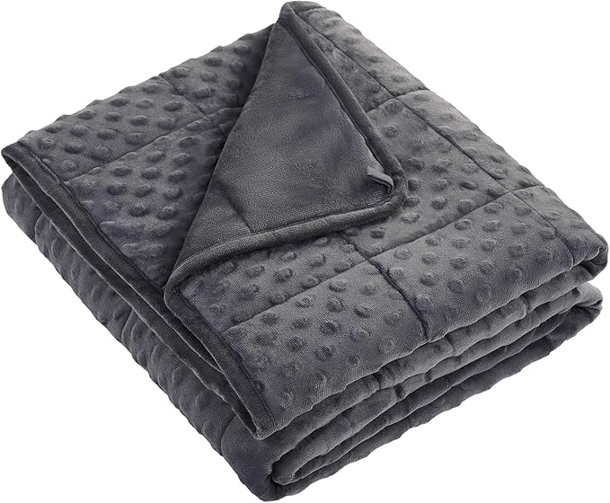 HOSUKKO Weighted Blanket - 3 lbs Grey Thciken Heavy Blanket - Small Size Breathable Comfortable Blanket(20 * 30 inches, 3 lbs)