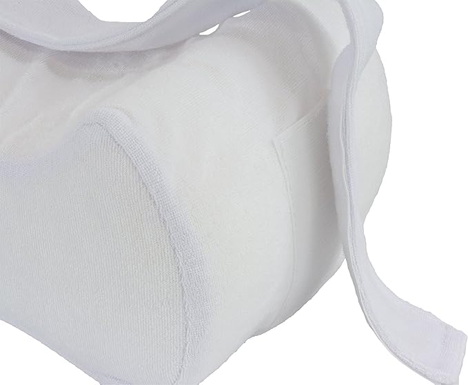 Ergonomic Knee Pillow for Side Sleepers - Orthopedic Memory Foam Knee Pillow for Spine Alignment & Back Pain - Soft Cover with Stabilizing Strap - Knee Wedge Pillow for Deep Night’s Sleep
