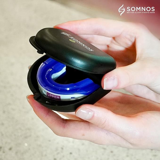Somnos Anti Snore Mouthguard - Adjustable Sleep Mouth Guard for Snoring - Lightweight, Comfortable, and Effective for Reducing Snoring - Opens Airway for a Good Night’s Sleep - Size Medium …