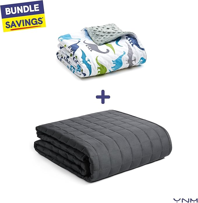 YnM Duvet Cover for Weighted Blankets (Dinosaur, 41''x60'')