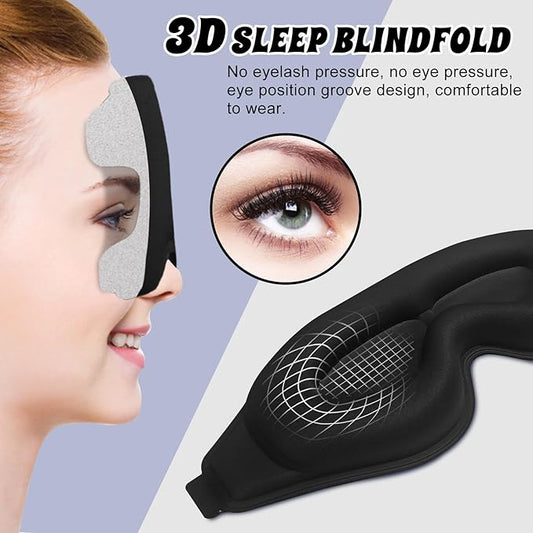 3D Advanced Eye Mask for Sleeping,Ultra Delicate Soft Skin Friendly Eye mask,100% Blackout Sleep Eye Mask for Sleep, Eyelash Extension Sleep mask