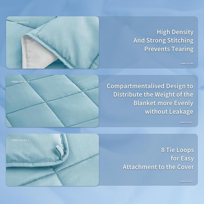 Topcee Weighted Blanket for Adults (15 lbs, 60" x 80") Queen Size Soft Cooling Heavy Blanket Sleeping, Apply to 130-160 lbs Body, Thick Breathable Blanket with Glass Bead, Easy Care