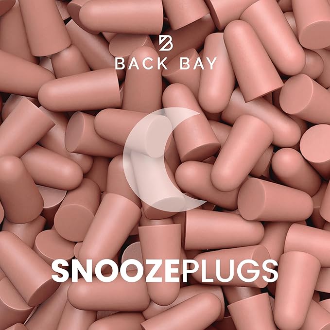 SnoozePlugs Ultra Soft Foam Earplugs for Sleeping, 60 Pairs Comfortable Foam Ear Plugs for Side Sleepers- 33db NRR Nightime Earplugs for Snore Blocking, Noise Canceling Sleep