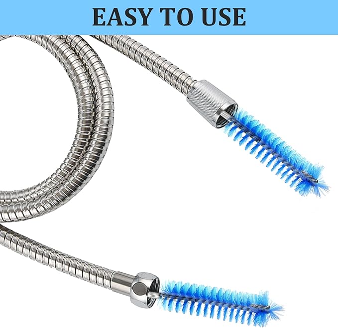 CPAP Cleaning Brush, CPAP Hose Cleaning Brush for 7 Feet Tubing, Fits 0.6 Inch & 0.75 Inch Diameter (15 mm & 19 mm), Easy to Use & Essential for Tube Maintenance (Blue)