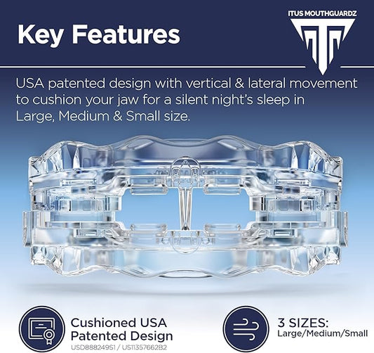 SilentZPro 2.0 - USA Designed & FDA-Cleared Anti Snore Mouthpiece - Fully Adjustable Anti Snore Mouth Guard - Professional Patented Anti Snore Device, Medium