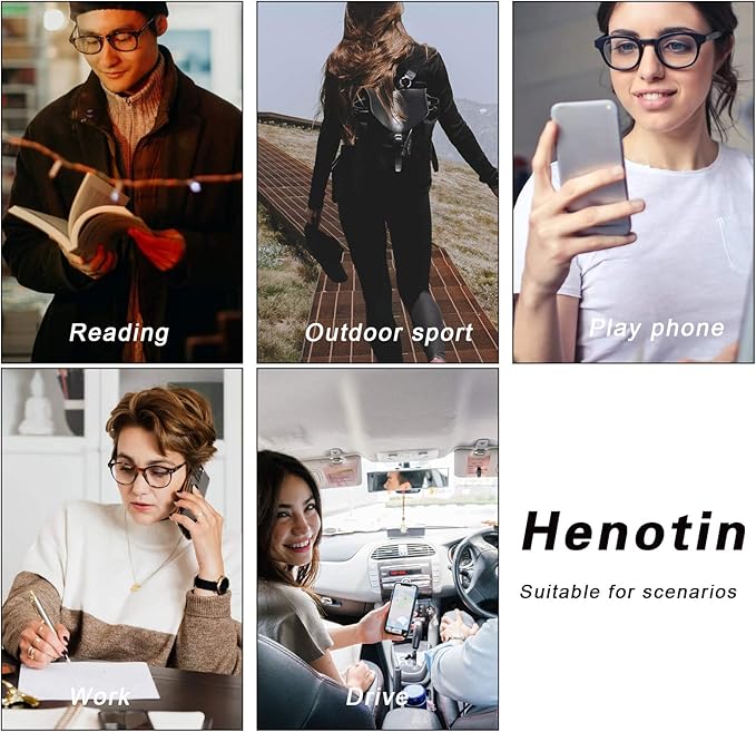 Henotin 4 Pack Ladies Reading Glasses Blue Light Blocking Spring Hinge Readers Anti Eyestrain Computer Eyeglasses (Mix Color, 1.5)