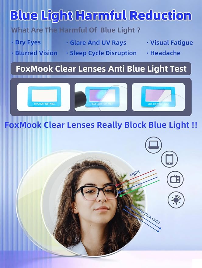 3-Pack Reading Glasses for Women, Oprah Style Frame Spring Hinge Readers Blue Light Blocking Glasses