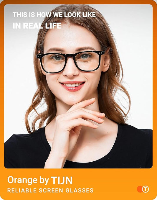 TIJN Sleep Glasses for 99% Blue Green Light Blocking Red Lens for Computer Gaming Screen Fatigue UV Protection