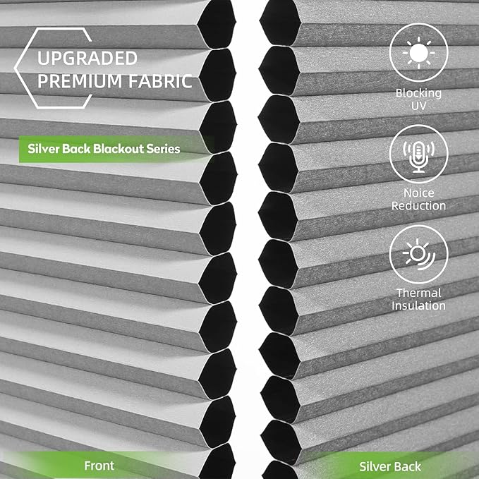 ZSTARR Motorized Skylight Shades Blackout Cellular Honeycomb Electric Blinds with Solar Panel Cordless Rechargeable with Remote for Roof and Slanted Windows Custom Size (Blackout Frost White)