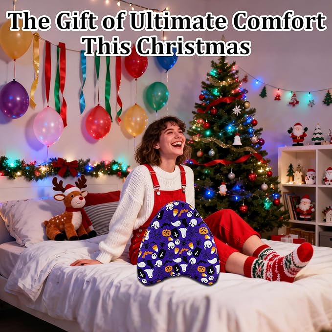 Knee Pillowcase for Contour Legacy Knee Pillow, Invisible Zippered & Anti-Pilling, Soft Halloween Christmas Gothic Decor, Unique Gift for Her/Him (Purple Galaxy)