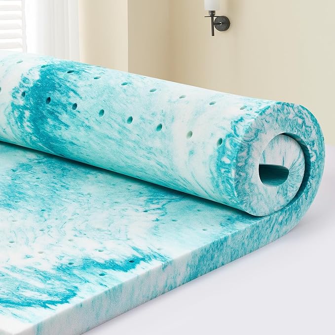 3 inch Memory Foam Mattress Topper Full Size Bed, Gel Infused Memory Foam Mattress Pad for Back Pain Relief, 53x75 Inches