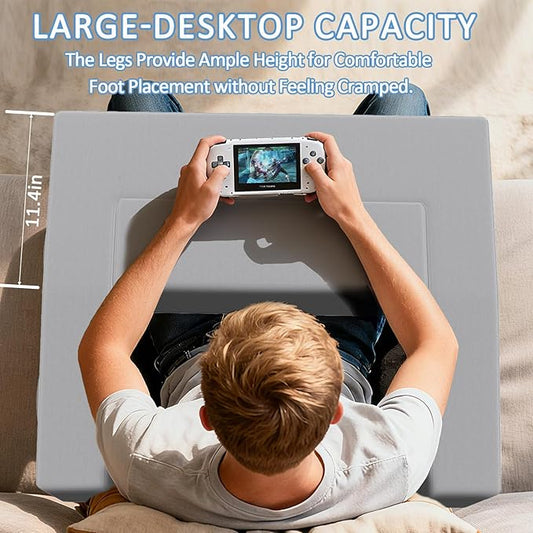 Machine Washable Lap Desk Pillow with Removable Cover Adjustable Angle Gaming & Reading Pillow for Teens Adults Multipurpose Laptop Bed Tray with Arms for Working, Napping Crafts (2)