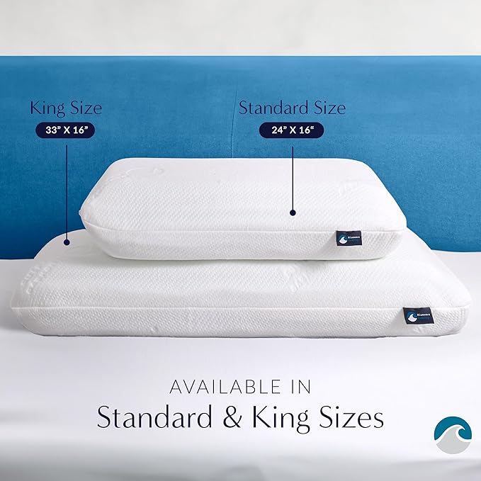 Bluewave Bedding Versalayer Adjustable Height and Firmness Pillow - 20 Heights from 0.75 to 6 Inches - Six Memory Foam Layers - Ideal for Stomach, Back, and Side Sleepers (King)