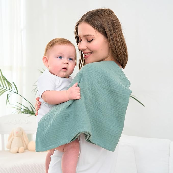 Baby Muslin Swaddle Blanket for Boys and Girls,31” x 35”,3-Pack Breathable and Skin-Friendly,Wrap Soft Silky Cotton Muslin Swaddle Blankets (Rose Pink)