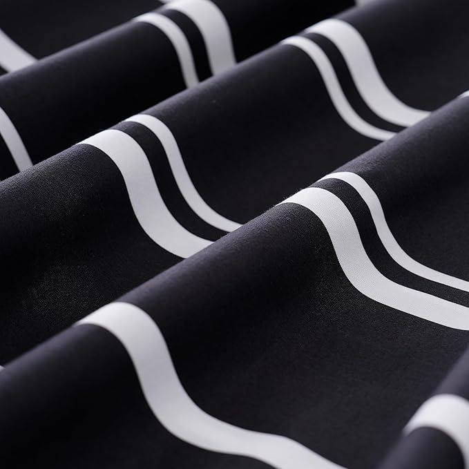 Best Season Stripe Bed Sheets Set,3 Piece Super Soft Microfiber Bedding-Deep Pocket,Ultra Soft,Fade & Wrinkle Resistant(Twin Size,Black&White)