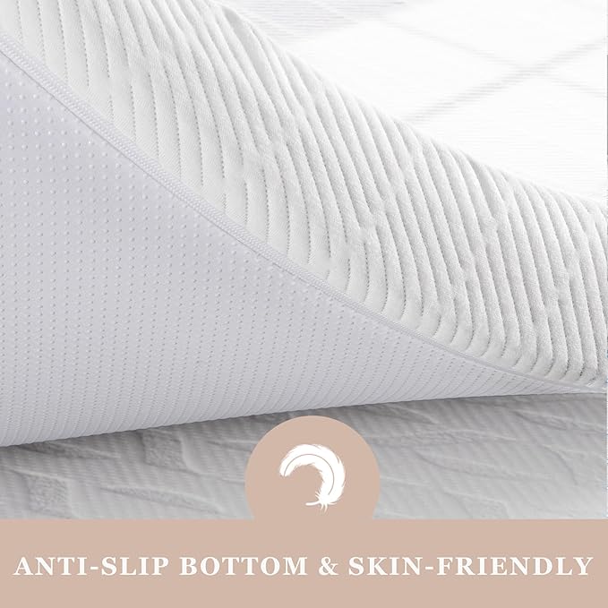 BedStory 3 Inch Firm Mattress Topper Twin Size - Pain-Relief Memory Foam Bed Topper, Cooling Gel High-Density Mattress Pad, Skin-Friendly Non-Slip Cover, CertiPUR-US Certified