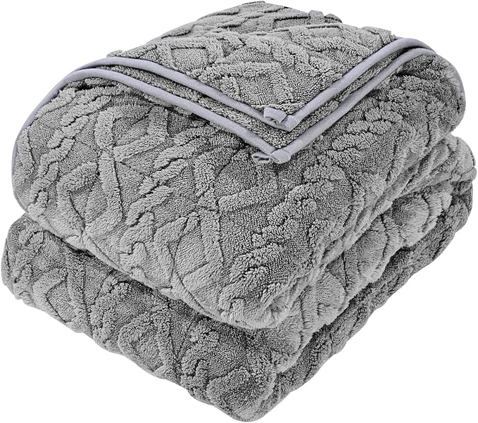 VEVOR Weighted Blanket, 20 lbs, 60 x 80 in Queen Size, Sherpa Fleece Heavy Blanket with Glass Beads, Soft Warm Cozy Fluffy Touch, for 200-250 lbs Adults, Improve Sleep Quality, Grey