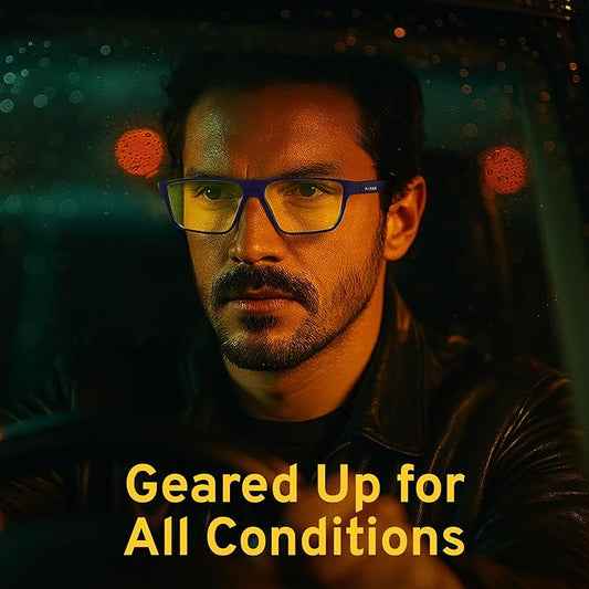 Titan Gaming Glasses, Blue Light Blocking, Night Driving Glasses for Men, Computer Protection Christmas Gift for Gamers