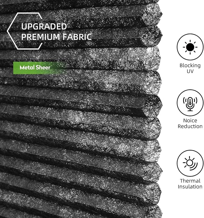 ZSTARR Motorized Skylight Shades Blackout Cellular Honeycomb Electric Blinds with Solar Panel Cordless Rechargeable with Remote for Roof and Slanted Windows Custom Size (Sheer Gunmetal)
