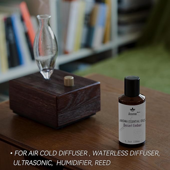 Hotel Scented Essential Oils - Desert Ember- for Waterless Oil Diffuser, Aromatherapy Essential Oil Blends for Diffusers, Luxury Hotel Scents - Inspired by 5 Star Hotels, Air Freshener Room Diffuser