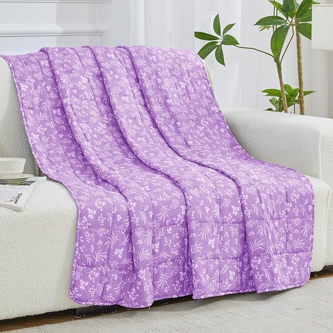 25 lbs weighted blanket Queen Size for Adults (60”x 80”, Mauve) Cooling Heavy Blanket for Sleeping Perfect for 240-260 lbs, Winter Thick Breathable Blanket with Premium Glass Bead, Machine Washable