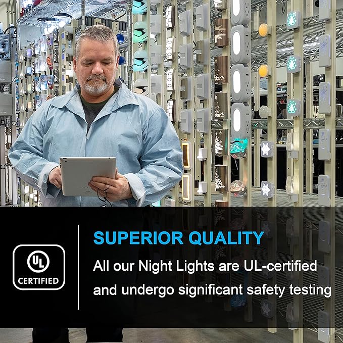 GE LED Night Lights Plug Into Wall, Dusk to Dawn Sensor, Ambient Lighting, Dorm Room Essentials, Bathroom Decor, Smart Home, for Bedroom, Cool White, 55991, 2 Pack