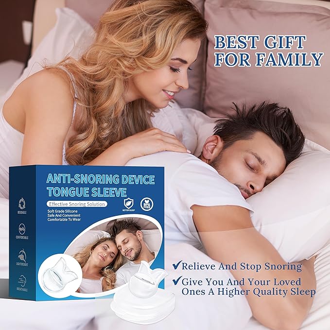 Snoring Solution - Anti-Snore Device, Reusable Snore Solution Stopper for Men/Women - MF25