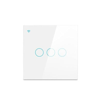 Homekit Smart Light Switch,Glass Touch Panel, Works with Homekit,Siri Voice Control,Timing, Neutral line Needed,EU,10A (3 Gang)