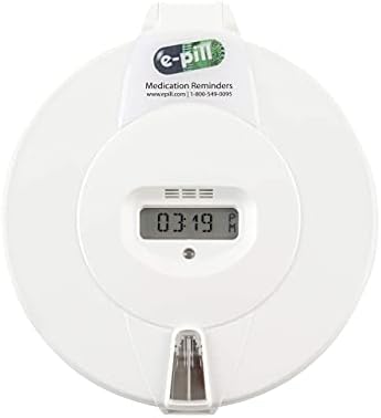 e-Pill MedTime Pro - Advanced Locked Automatic Pill Dispenser - White Lid