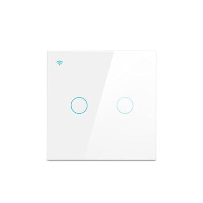 Homekit Smart Light Switch,Glass Touch Panel, Works with Homekit,Siri Voice Control,Timing, Neutral line Needed,EU,10A (2 Gang)
