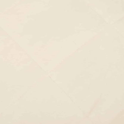 vidaXL Brushed Polyester Microfiber Weighted Blanket Light Cream - Comfy Sleep Aid, 54.3'' x 78.7'' Filled Bedding, Perfect for Bedroom or Lounge Area