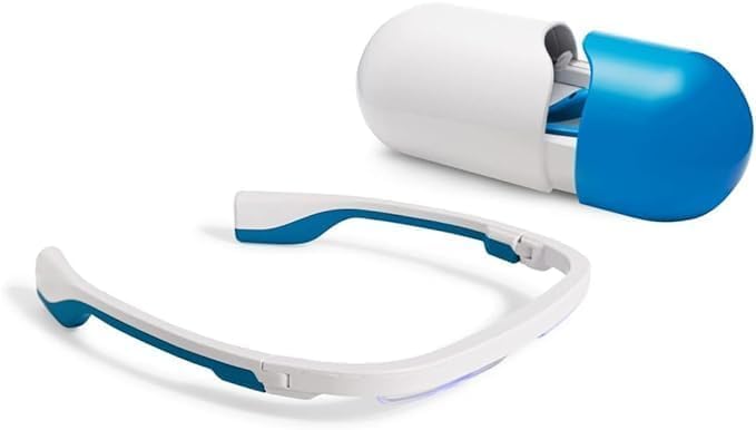 Premium Blue Light Therapy Glasses | Sleep Better, Boost Energy, Improve Mood | Portable Light Therapy Lamp | Circadian Rhythm Disruptions Linked to Sleep Problems, Winter Blues, Low Energy