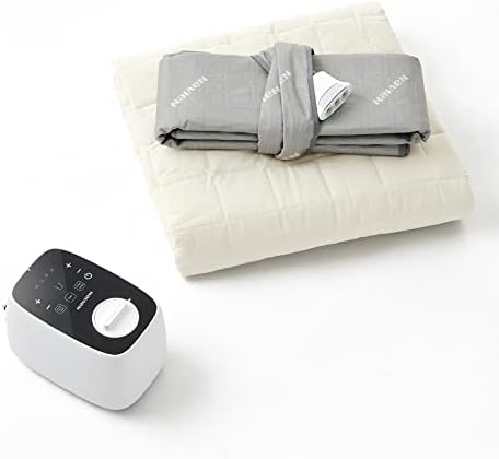 EQM 350, Queen – EMF-Free Water Heated Mattress Pad – Dual Temperature Control – Non-Electric Bed Warmer – Eco-Friendly – Helps Soothe & Relieve Stress, Muscle Soreness, & Tension
