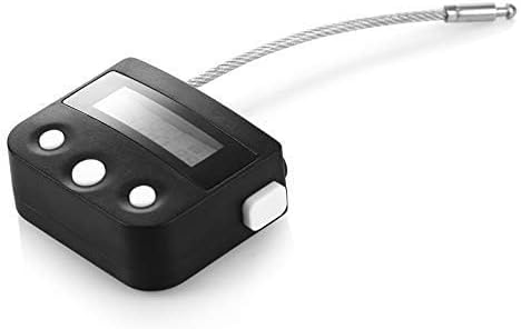 99 Hours Max Timing Lock - Flexible Braided Steel Cable Time Out Padlock with LCD Display (Black)