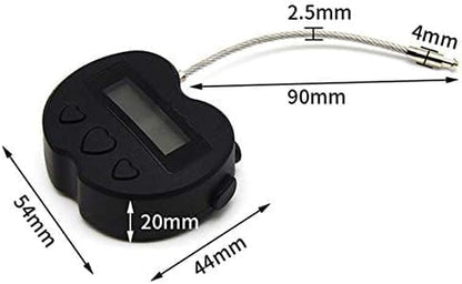 Timer Padlock Timer Lock 99 Hours Electronic Timer USB Rechargeable Electronic Temporary Timer Lock with LCD Display (White)