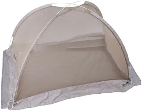 Faraday Fabric Radiation Shielding Bed Brown Canopy - Circle EMF Protection, Block 5G, Radiation Shielding Sleep, Medium