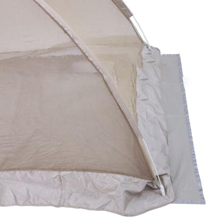 Faraday Fabric Radiation Shielding Bed Brown Canopy - Circle EMF Protection, Block 5G, Radiation Shielding Sleep, Medium