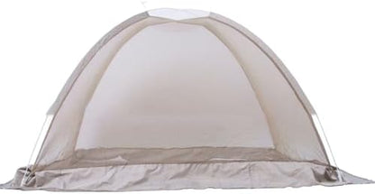 Faraday Fabric Radiation Shielding Bed Brown Canopy - Circle EMF Protection, Block 5G, Radiation Shielding Sleep, Medium