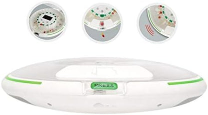 Automatic Pill Dispenser – 28-Day Electronic Medication Planner/Organizer – Dispense Up 6 Times/Day – Easy Read Display - Includes Flashing Light, Sound, Alarm and Safety Lock, 9 Template Rings