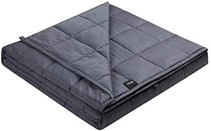 ZonLi Weighted Blanket for Adults (60"x80", 25lbs, Dark Grey) Queen Size High Breathability Cooling Heavy Blanket, Soft Material with Premium Glass Beads, All-Season, Easy Care