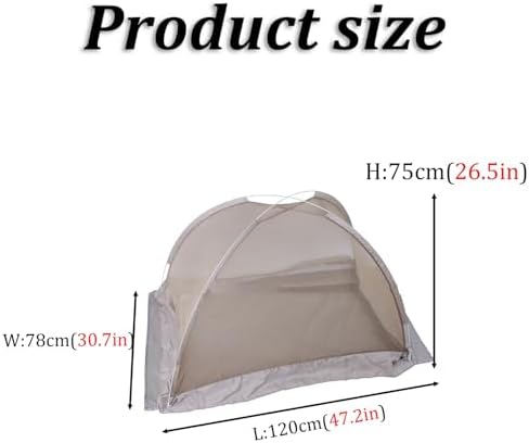 Faraday Fabric Radiation Shielding Bed Brown Canopy - Circle EMF Protection, Block 5G, Radiation Shielding Sleep, Medium