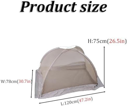 Faraday Fabric Radiation Shielding Bed Brown Canopy - Circle EMF Protection, Block 5G, Radiation Shielding Sleep, Medium