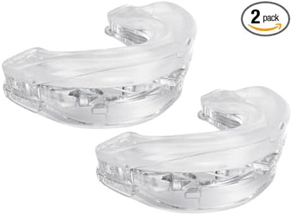 Anti Snoring Mouthguard – Adjustable Comfort Boil and Bite Mouth Guard for Snoring Support – Heat Moldable Design with Storage Case and Instructions for Easy Use (2 Pack)