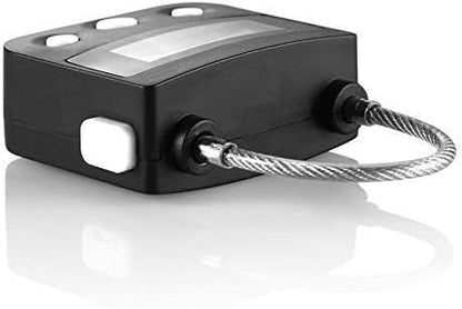 99 Hours Max Timing Lock - Flexible Braided Steel Cable Time Out Padlock with LCD Display (Black)