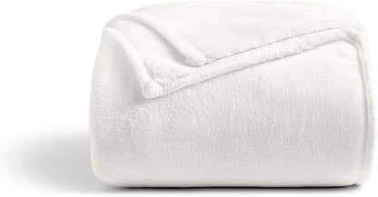 Cosy House Collection Everyday 1500 Series Fleece Blanket - College Dorm Room Essentials - All Season, Stays Fresh & Clean - Soft, Breathable & Skin-Friendly (Twin/Twin XL, White)