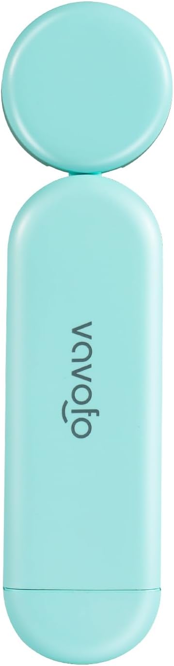 VAVOFO USB Rechargeable Book Light, Blue Light Blocking, Amber Light Clip On Bookmark Shaped Reading Light, Eye Care 6 LEDs Book Light for Bookworms Reading in Bed with 9 Lighting Modes (Powder Green)