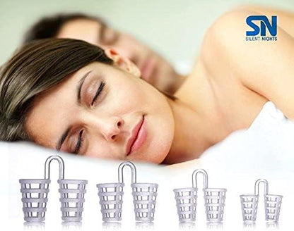 Best Anti Snoring Device - Stop Snore Solution - Sleep Better Aids - Anti-Snore Remedy Devices - 4 Nose Vents Nasal Dilator - Breathing Sleeping Relief